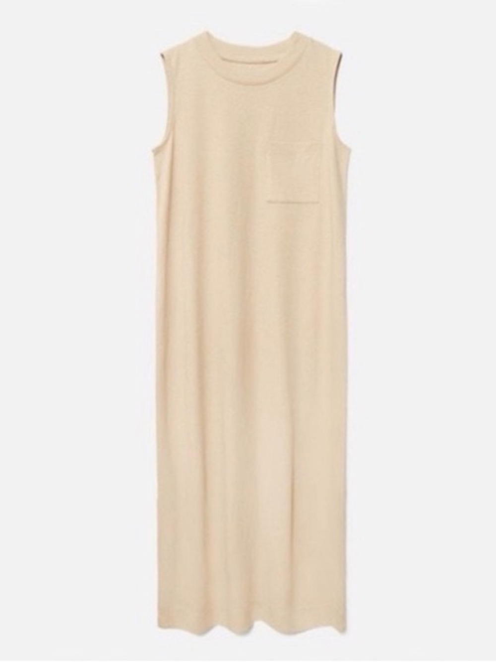 Everlane Weekend Tank Pocket Midi Dress | Cream | Size XS